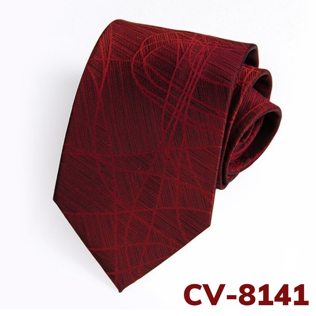 Cà vạt Nam bản to 8cm màu đỏ cao cấp phù hợp cho chú rể, công sở, quà tặng, cravat nam cao cấp