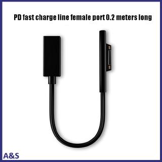 Cáp sạc USB-C 15V cho Microsoft Surface dài 1.7 mét