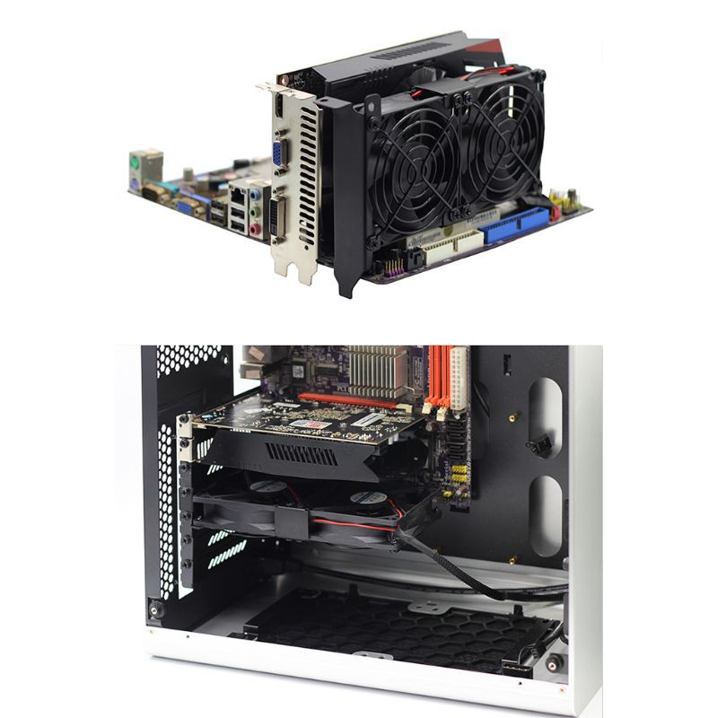 Universal VGA Cooler Dual 80mm Graphics Card Heatsink Fans GPU Radiator | WebRaoVat - webraovat.net.vn