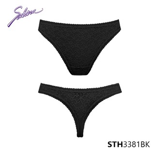 Quần Lót Chữ T Cạp Ngắn Vừa Phối Ren Màu Đen Fashion Soft Doomm By Sabina STH3381BK