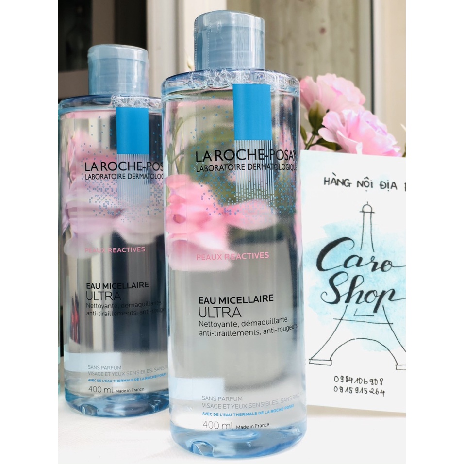 Tẩy trang La Roche-Posay cho da nhạy cảm - Eau Micellaire - Peaux reactives - hàng nội địa Pháp 400ml
