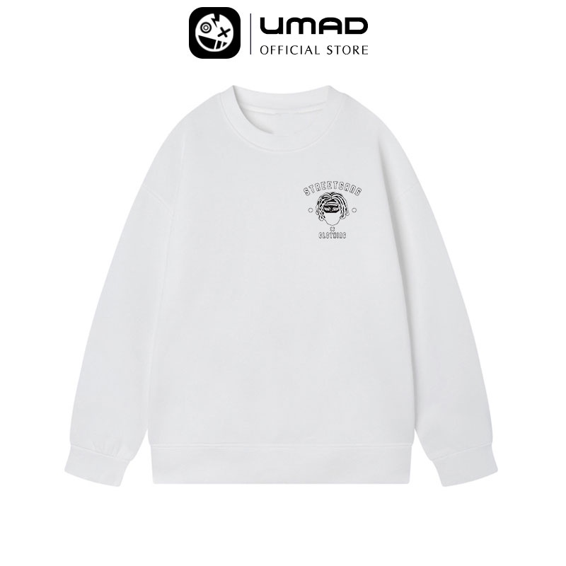 Áo sweater UMAD STREET GANG nỉ tay dài chất dày dặn form rộng local brand Unisex nam nữ, hoodie không nón mùa thu đông