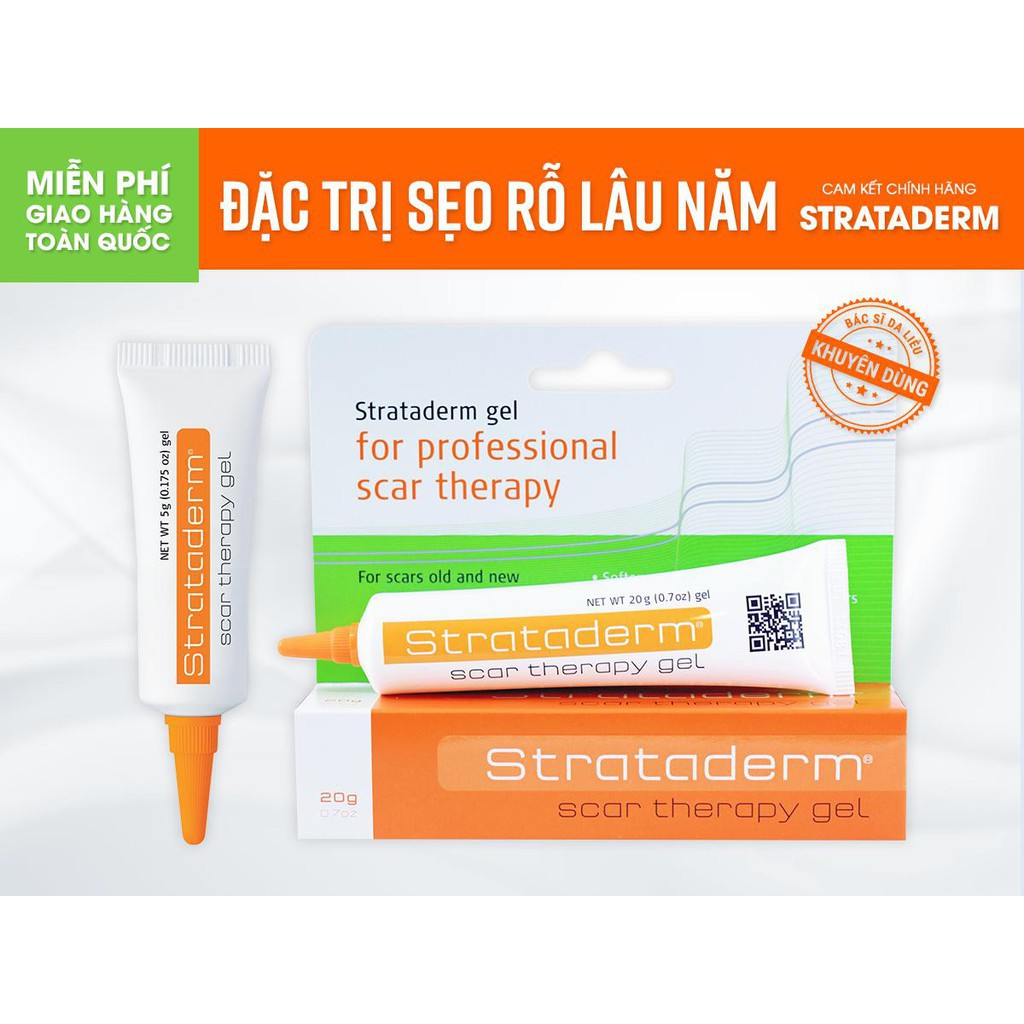 [CHÍNH HÃNG] Strataderm 10g 20g - Kem Xóa Sẹo Thâm / Rỗ / Lõm - Hỗ Trợ Phục Hồi Sẹo, Ngừa Sẹo Xấu Lâu Năm - Thụy Sĩ