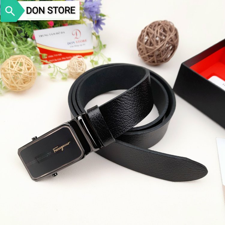 [Da Thật 100%] Thắt Lưng Nam Leather 100% FULL Hộp Cao Cấp. Đầu Khóa Hợp Kim Mạ Crom Bền Bỉ ( BH 12 THÁNG)