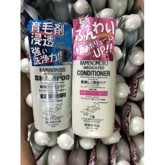 dầu gội và xả mọc tóc Kaminomoto Medicated Shampoo Nhật