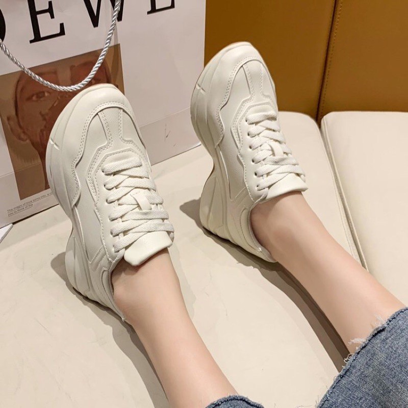 Giày Thể Thao Nữ Sneaker Da Mịn đến nâu | BigBuy360 - bigbuy360.vn