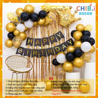 Combo set bóng bay trang trí sinh nhật, trang trí thôi nôi, đầy tháng bé trai bé gái -TRANG TRÍ SINH NHẬT CHIBI DECOR 8A