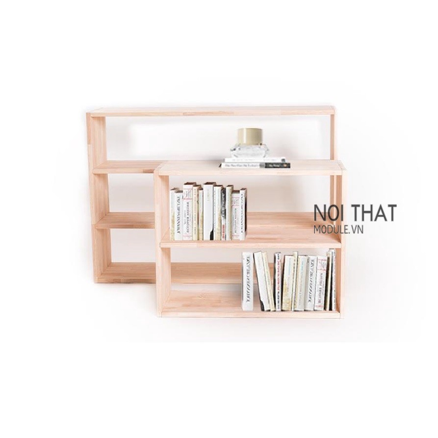 Kệ sách cho bé 3 tầng, kệ để đồ chơi cho trẻ gỗ thông tự nhiên