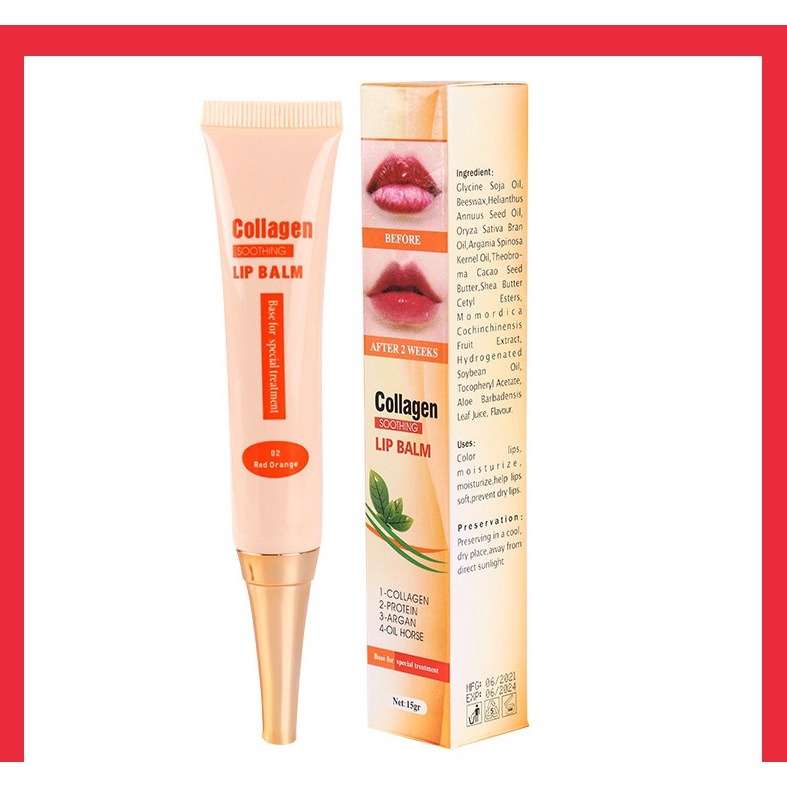 Dưỡng Môi  Kích Màu-Dưỡng Xăm Dưỡng Kích Màu Collagen Lip Balm 15g Check mã-Usa
