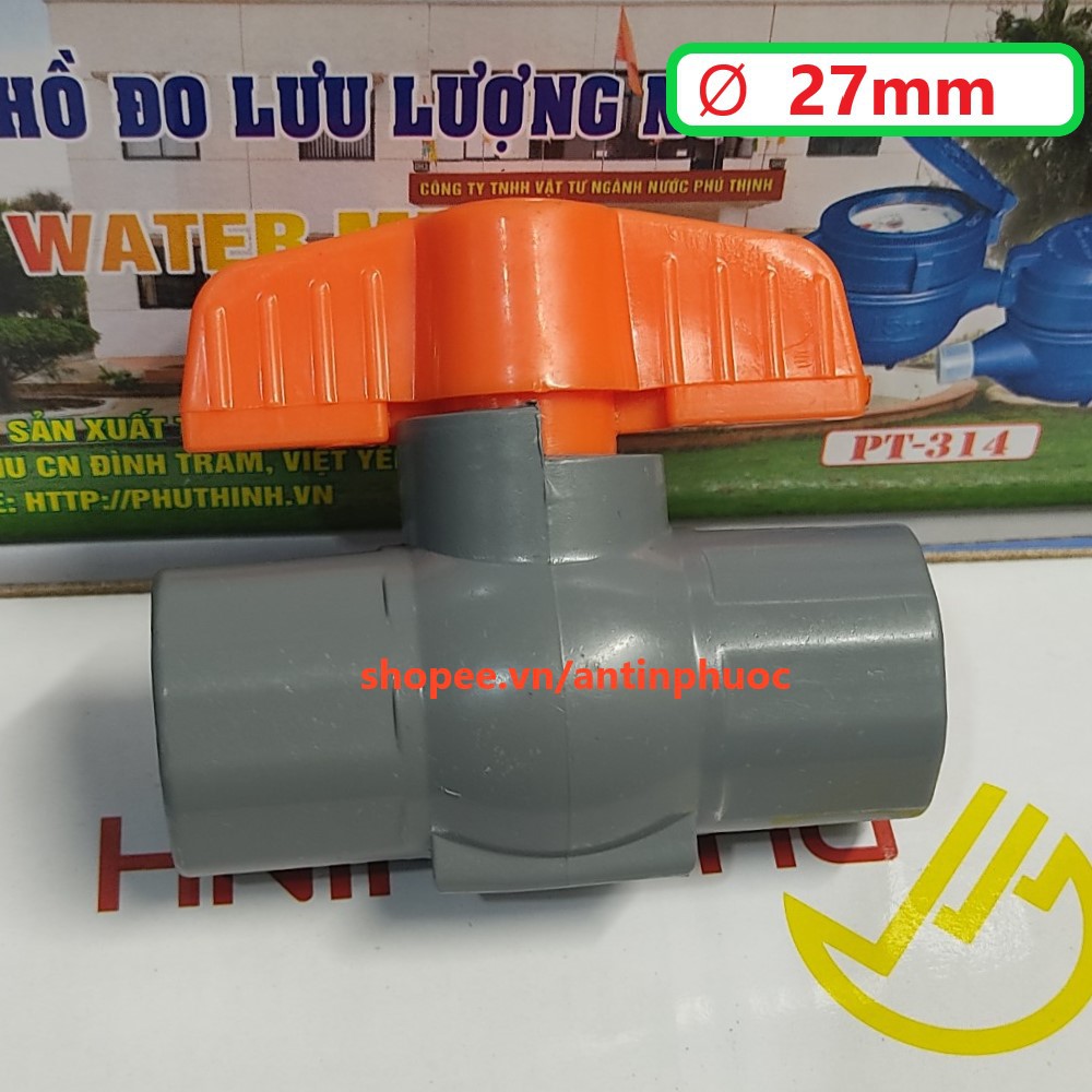 Van khóa nước nhựa PVC 27 mm , van nhựa 27mm , gạt nước nhựa pvc 27