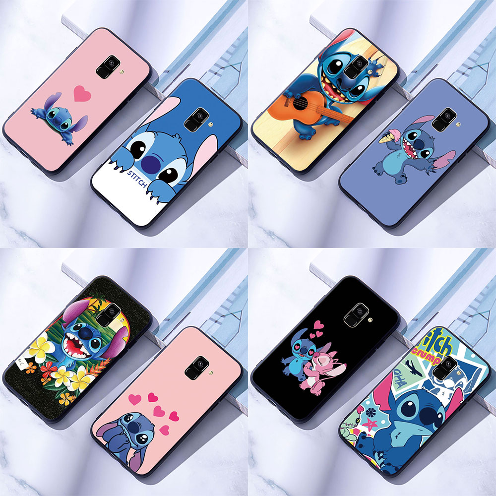 Samsung Galaxy A6 A8 Plus A7 A9 2018 Soft Silicone Case Cover Stitch
