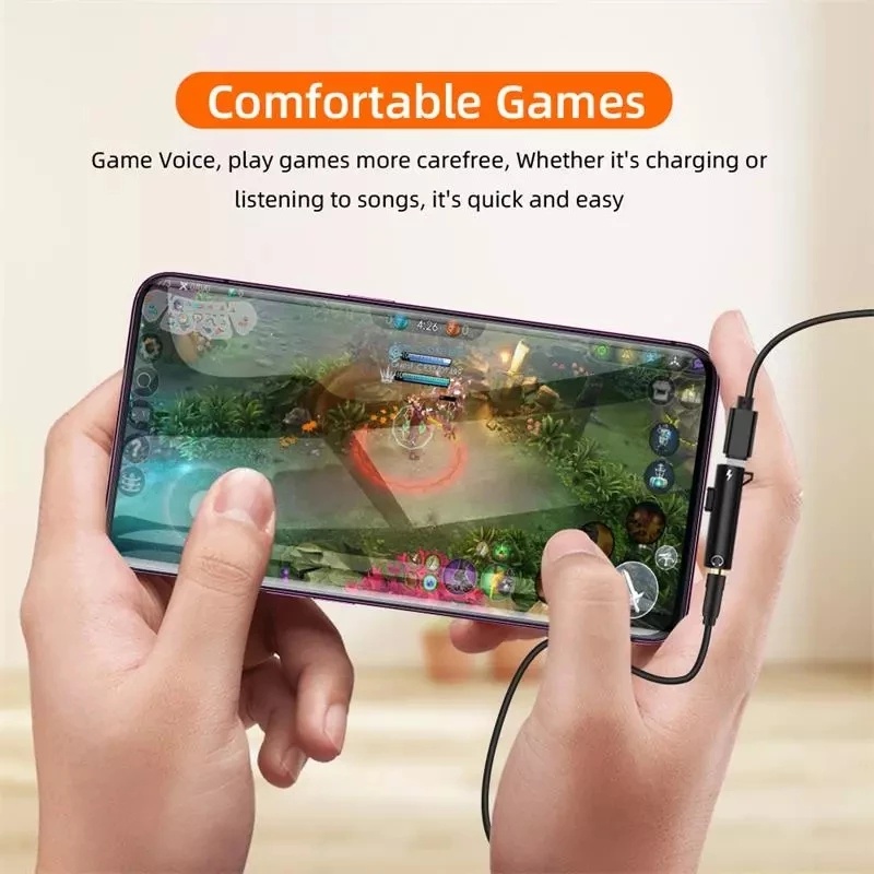 Bộ Chuyển Đổi Từ Cổng ip ios Sang Cổng Aux Chia Cổng Sạc Và Tai Nghe Giắc 3.5mm 2 Trong 1