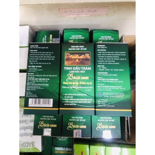 TINH DẦU TRÀM BÁCH LINH TIÊU THỐNG 50 ML .