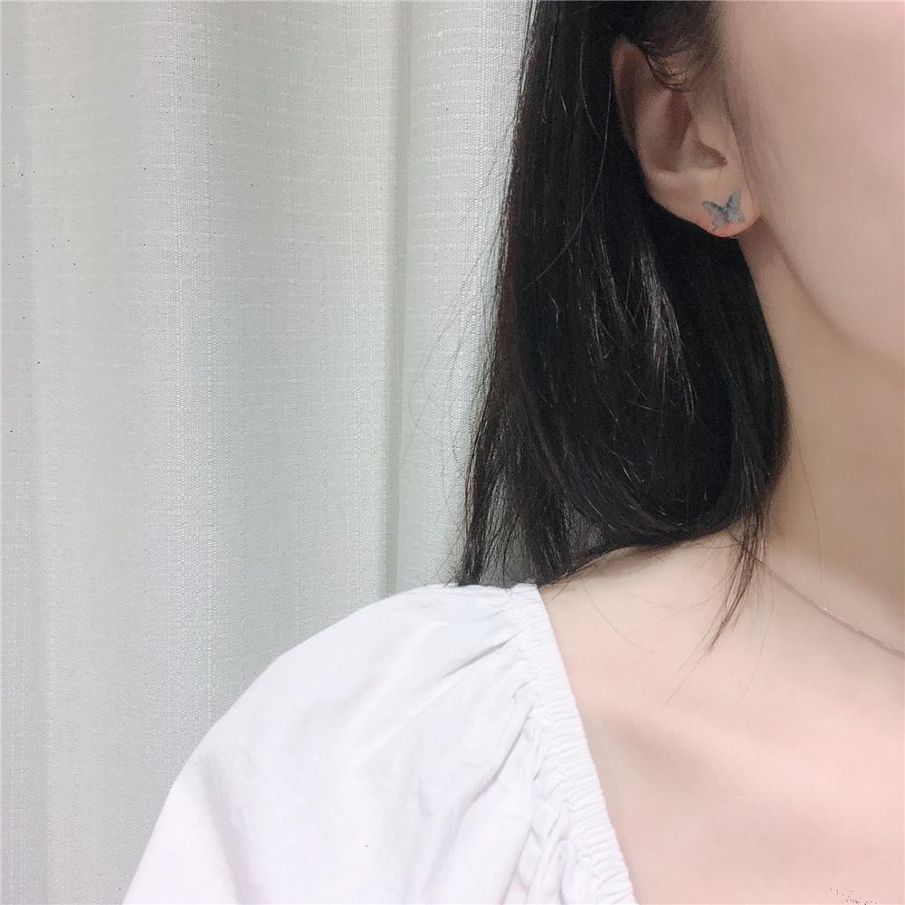 MIH Bông Tai Hình Bướm 3D Bằng Nhựa Resin Thiết Kế Tối Giản Cho Nữ
