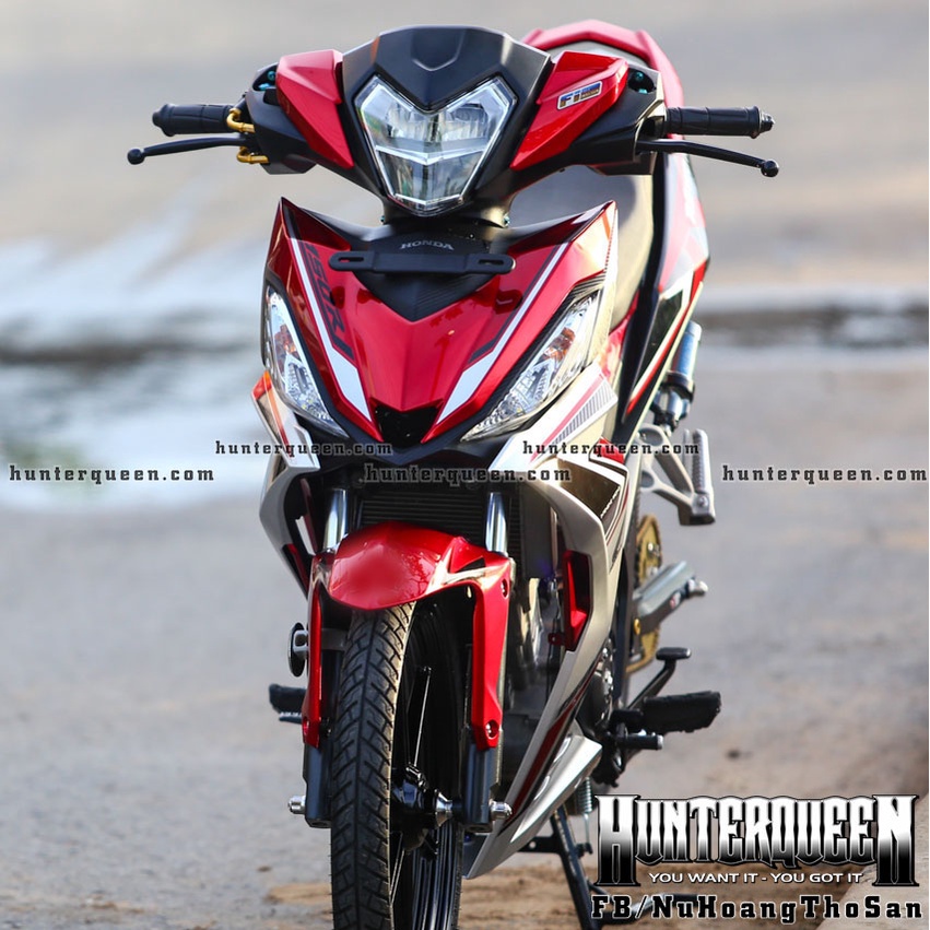 Tem rời cao cấp dán xe Winner RS 150R đỏ bạc. Decal chống nước, không bay màu