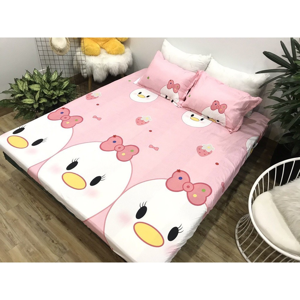 Ga Trải Giường Poly Cotton 1m4x2m và 1m2x1m9 Mẫu heo hồng,chọn mẫu ngay trên bài