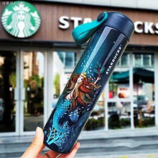 Starbucks Bình Đựng Nước Giữ Nhiệt Bằng Thép Không Gỉ Cao Cấp