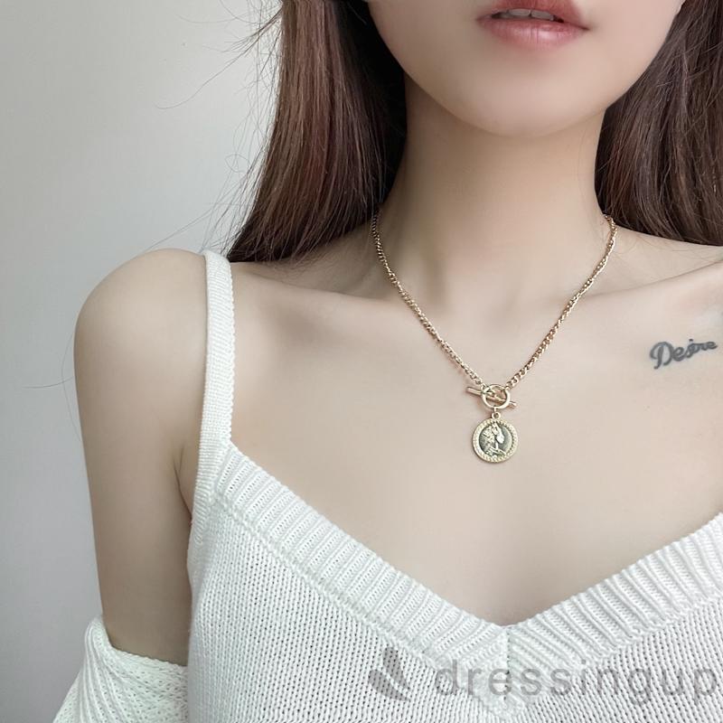 Vòng cổ Mặt Đồng Xu Độc Đáo Cho Nữ