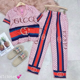 Bộ lụa họa tiết cộc dài siêu hót
