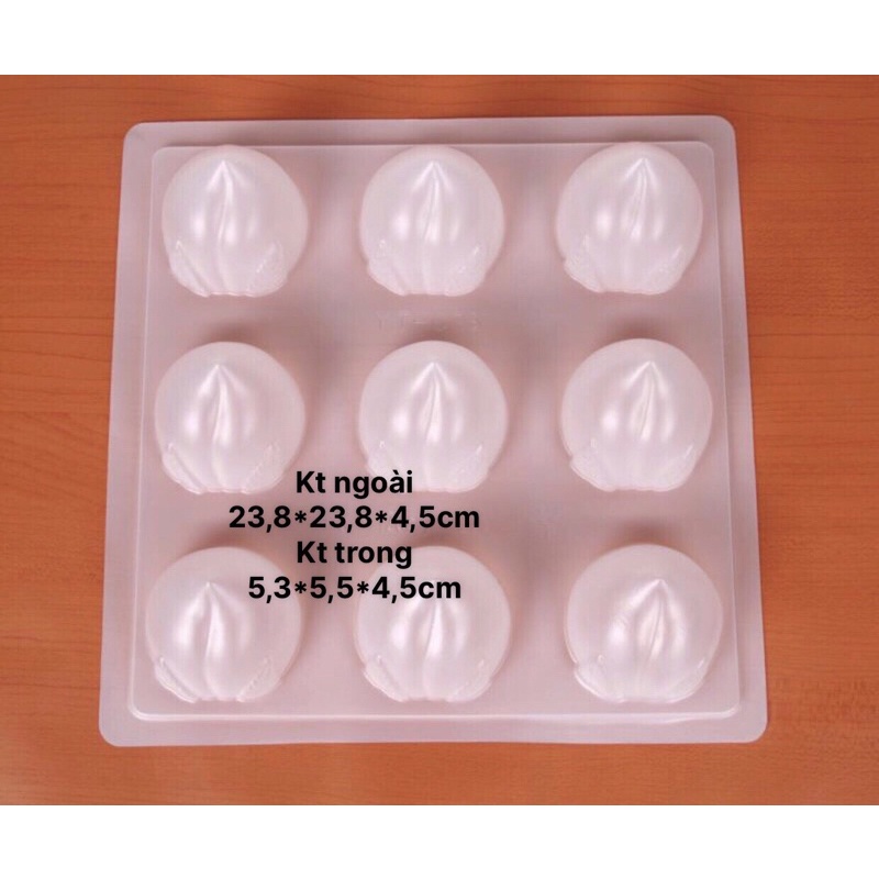 Khuôn trái đào tiên vỉ 9 trái  làm thạch,xu xuê