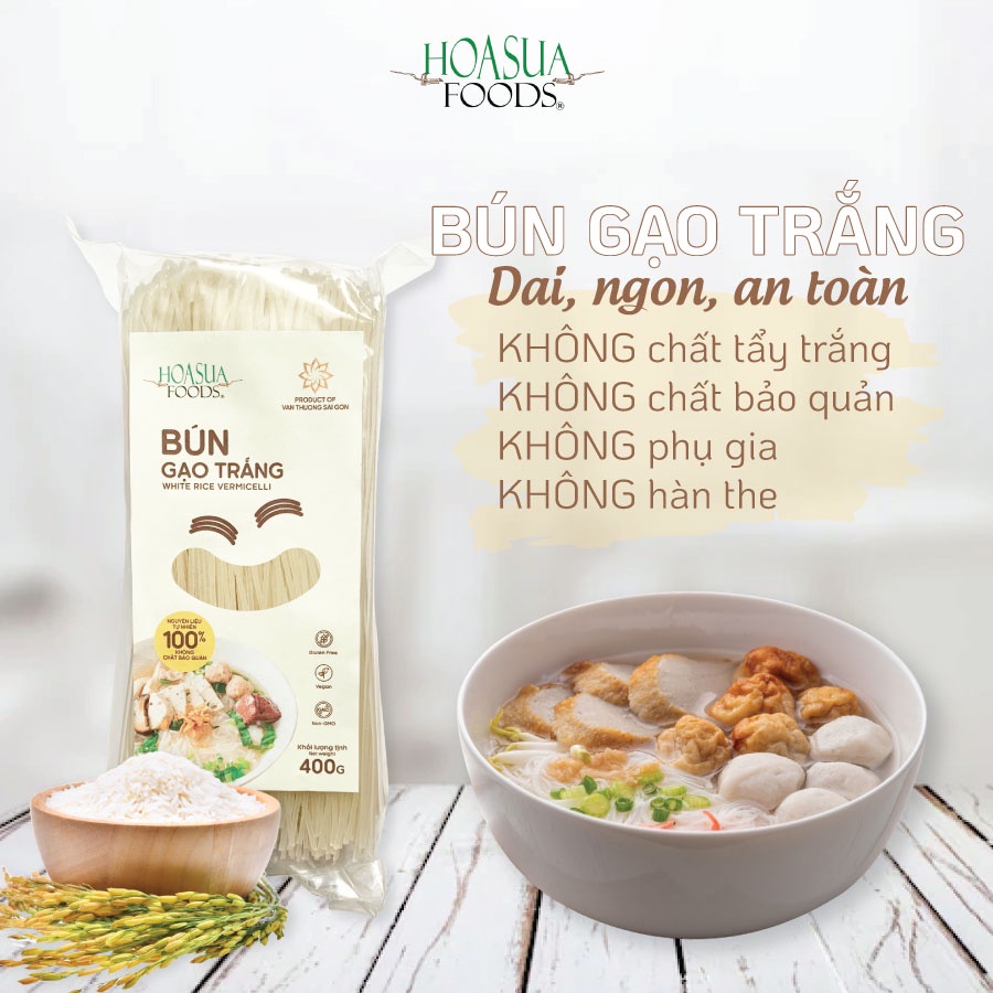 Bún tươi hữu cơ sấy khô HOA SỮA FOOD