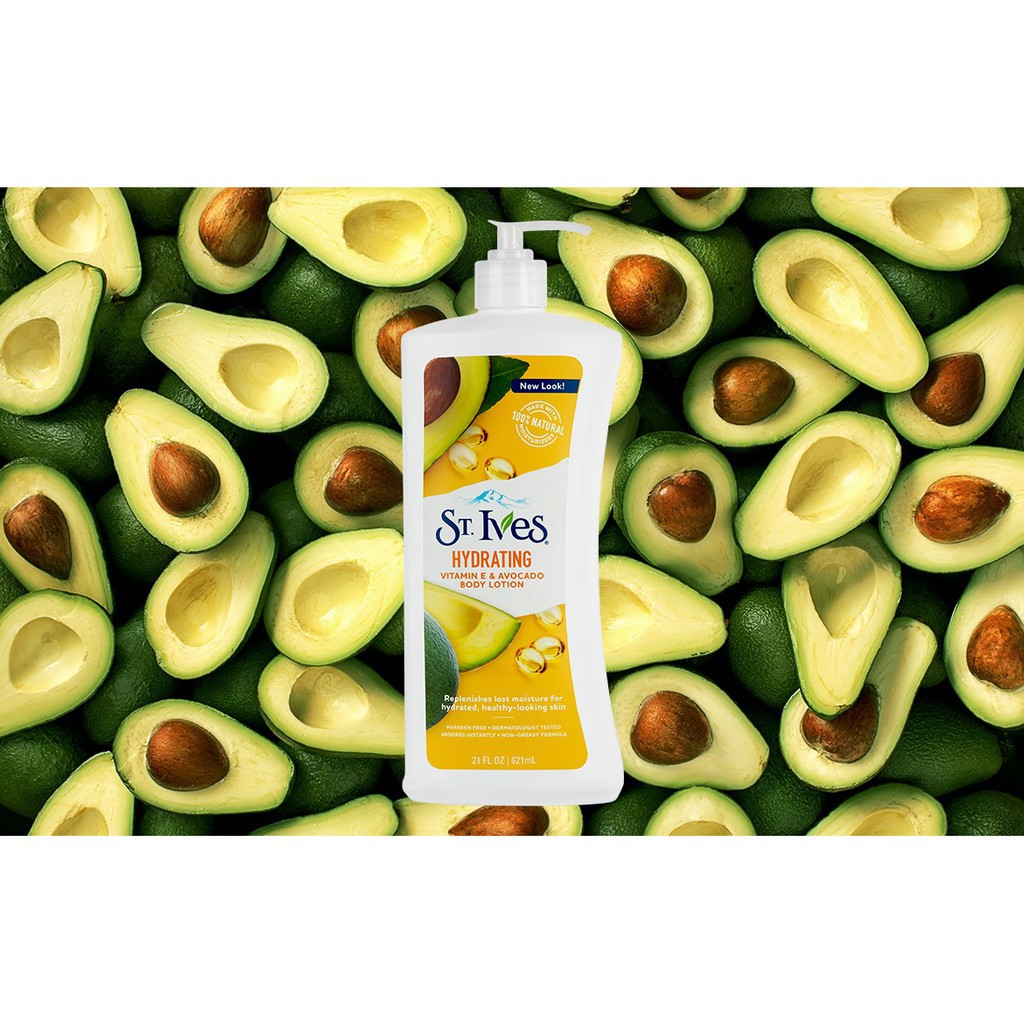 Sữa dưỡng thể St.Ives Vitamin E và Bơ 621ml