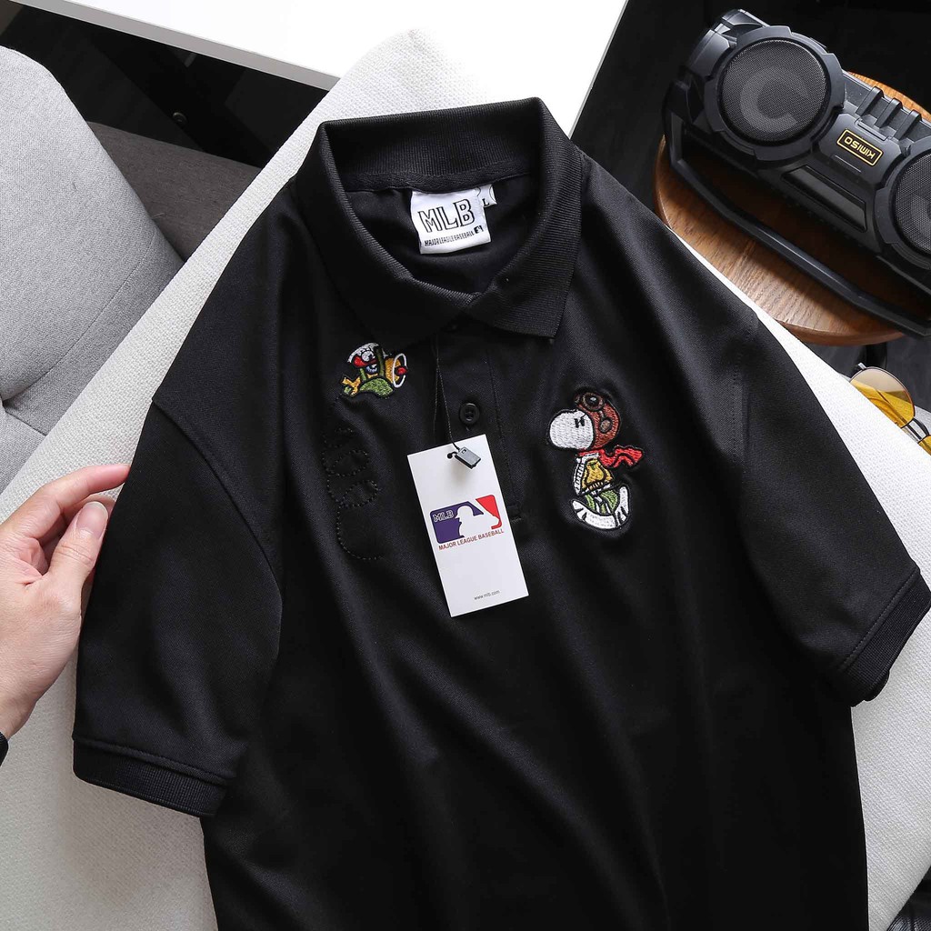 Áo polo nam tay ngắn DoHo, cổ trụ thêu hình nổi bật, chất liệu cotton mặc thoáng mát, thấm hút mồ hôi cực tốt | BigBuy360 - bigbuy360.vn