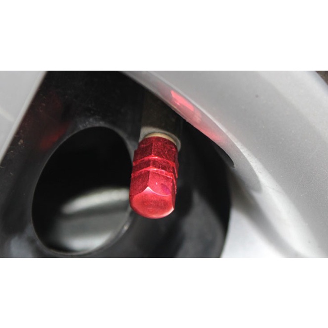 Bộ 04 ốc , nắp chụp trang trí đầu van, vòi bơm hơi bánh xe, lốp xe ô tô, xe máy, xe hơi, xe máy