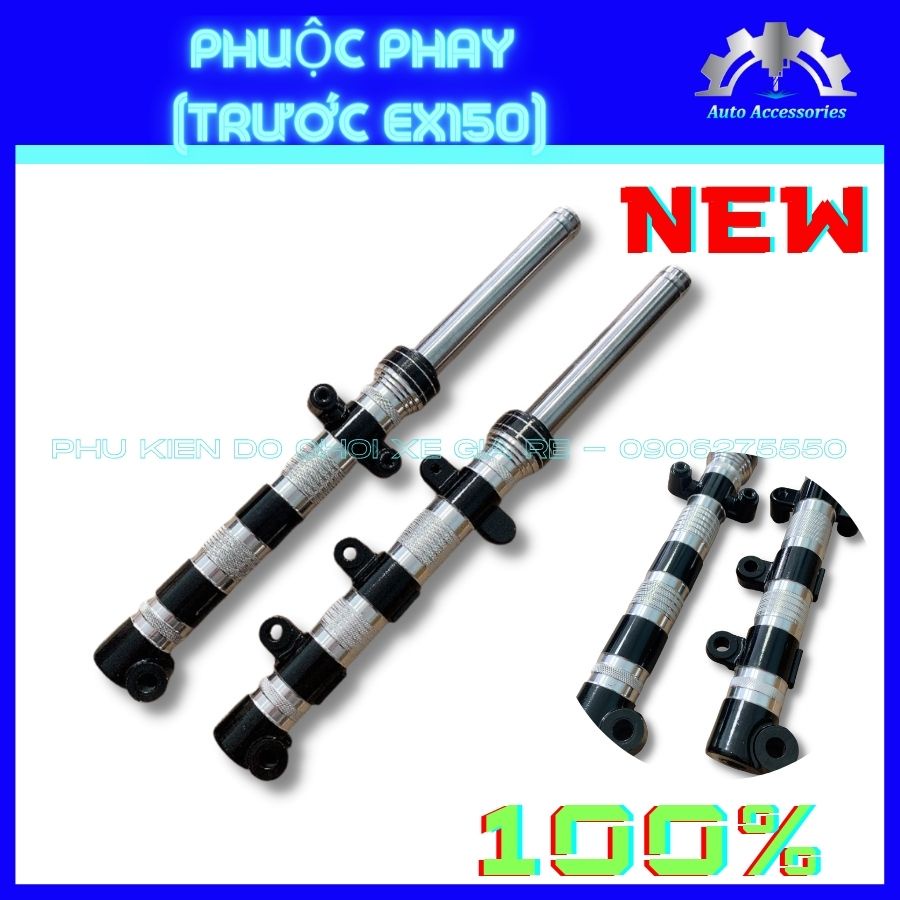 HÓT 100% - Phuộc Phay - Phuộc Trước Exciter 150 Ex150, gắn trước như Zin, Phay sắc xảo, độ nhúng êm ái, bền chắc đẹp