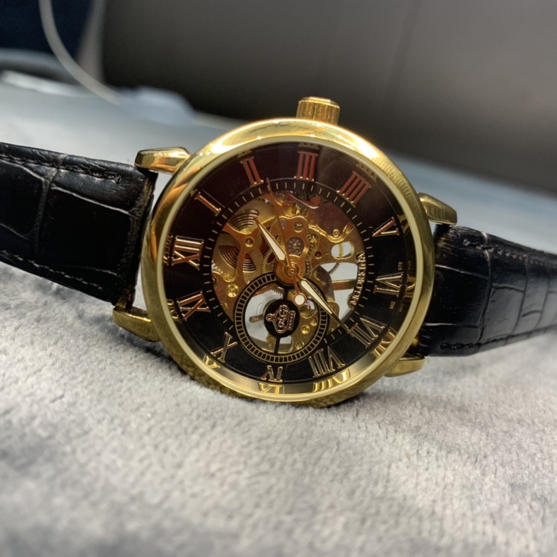 Đồng hồ nam lộ máy Mgorkin dạ quang chống nước mặt kính saphire đồng hồ cơ dây da cá sấu thời trang trẻ trung nam tính | BigBuy360 - bigbuy360.vn