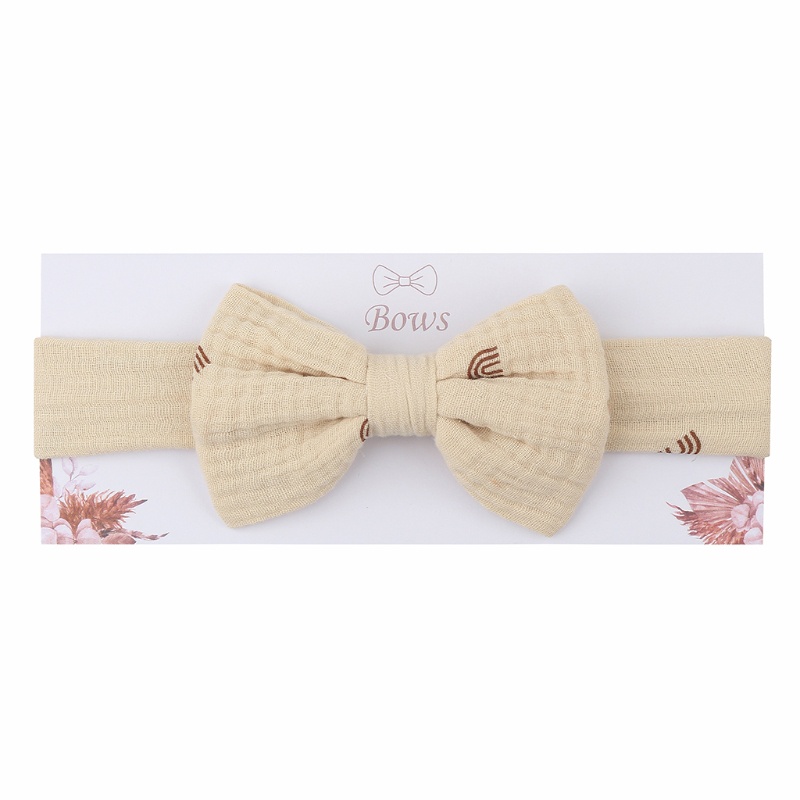 Băng Đô Cotton Mềm Co Giãn Thắt Nơ Dành Cho Bé Gái