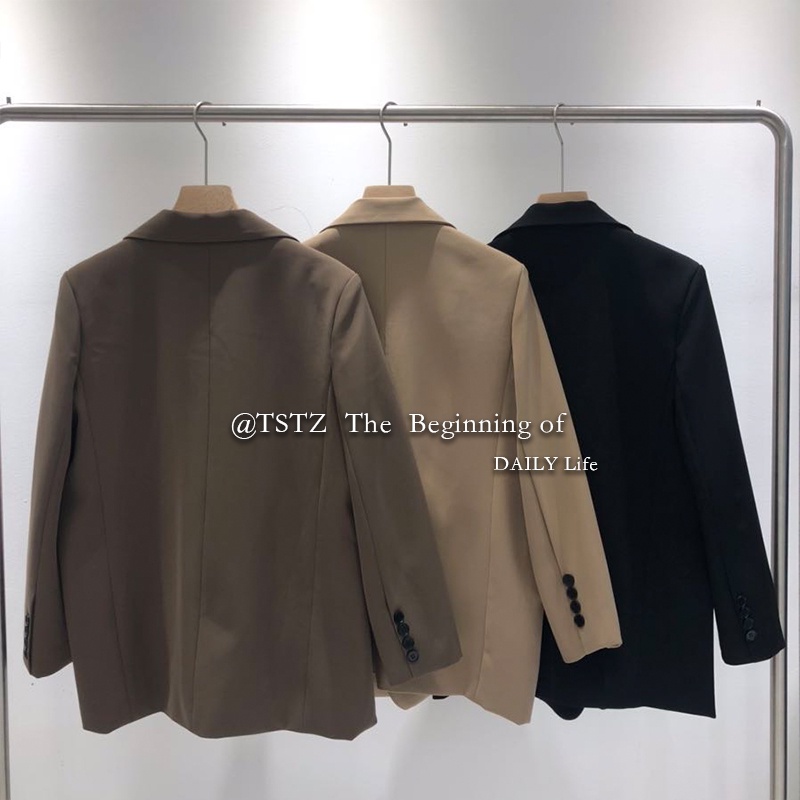 (HÀNG ĐẸP TUYỂN) - Áo Khoác Blazer Trơn PRESENT RETRO Jacket 2 LỚP DORY&amp;PONY THANH LỊCH – AK153 (3 MÀU)