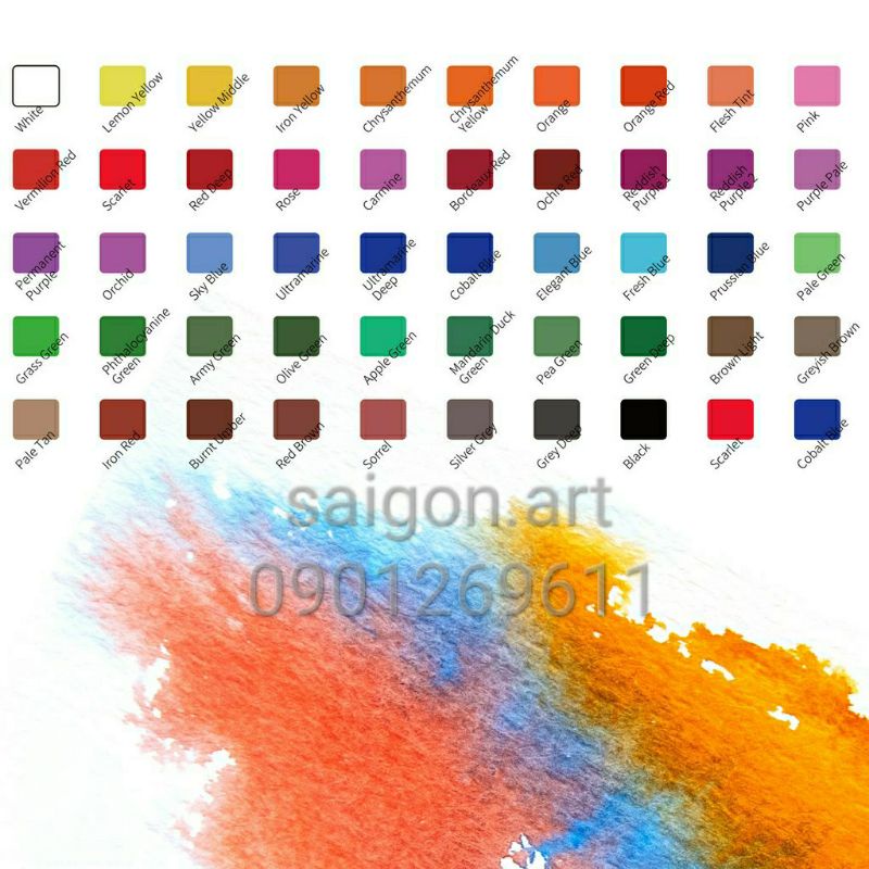 Màu Nước Dạng Nén, Set Đủ Dụng Cụ Watercolor Kit Himi Maya
