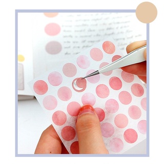 [6x6cm] Sticker Washi Miếng Dán Hình Chấm Tròn HynBee Round Sticker, Phụ Kiện Dán Postcard, Dán ảnh Màu Pastel