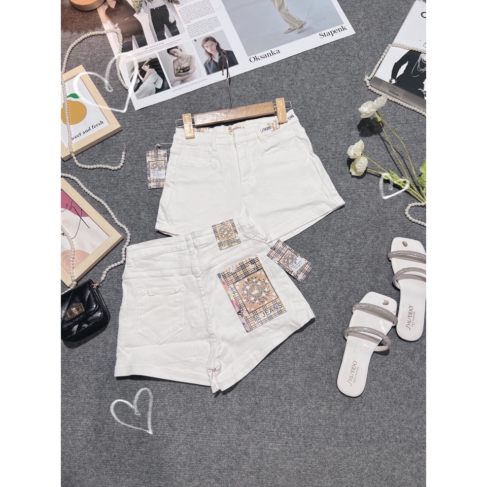 Quần short jean đen trắng nữ rách - Quần sooc bò rách Denim thiết kế rách cá tính dáng chữ A | BigBuy360 - bigbuy360.vn
