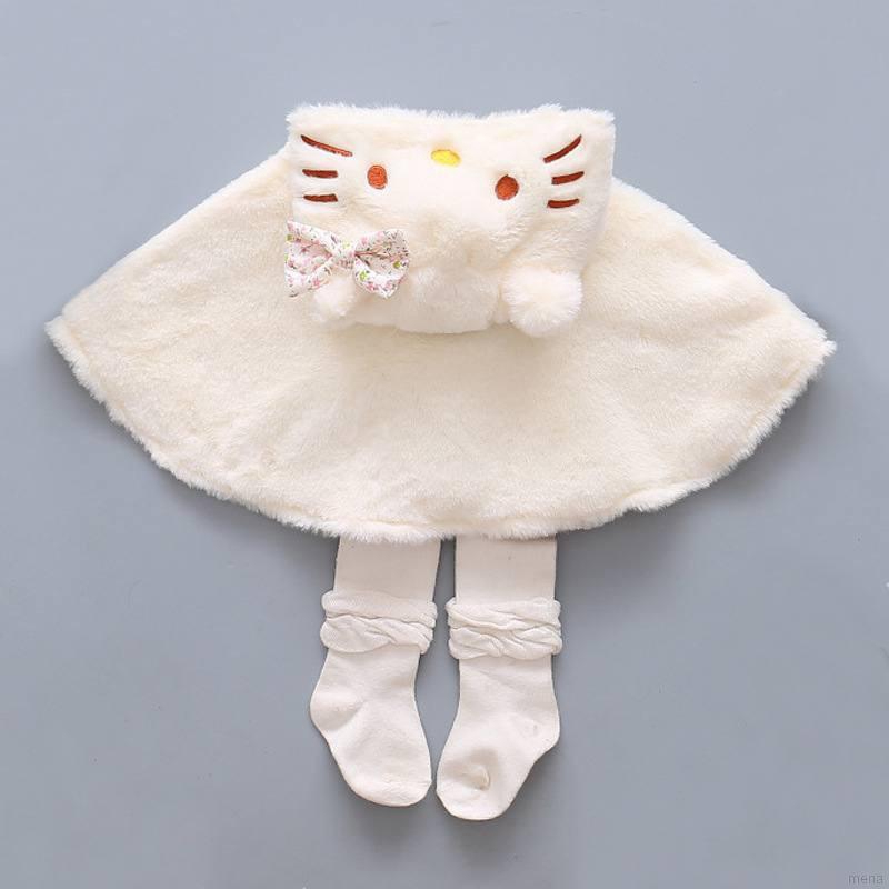 Áo khoác nhung thêu hình mèo cho bé gái