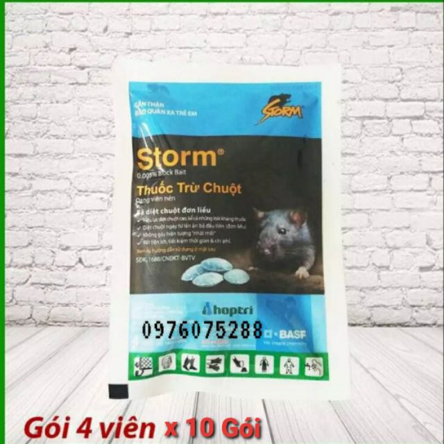 Combo 10 gói Thuốc diệt chuột Storm gói 4 viên