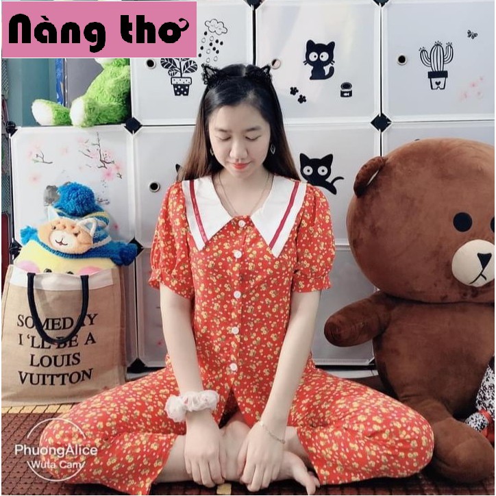 Đồ bộ nữ quần lửng tay dài vải kate lụa mềm mịn NHIỀU MẪU freesize - Nàng Thơ's Shop