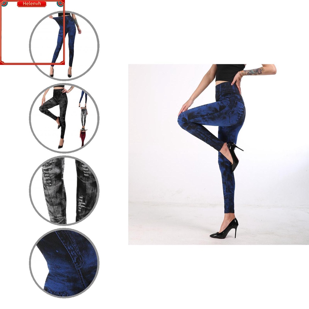 Quần legging giả jean siêu co giãn chống mài mòn dành cho nữ