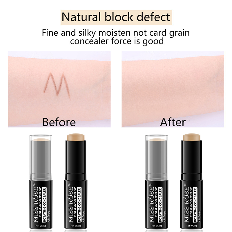 [Hàng mới về] Kem che khuyết điểm MISS ROSE che mụn tiện dụng chất lượng cao