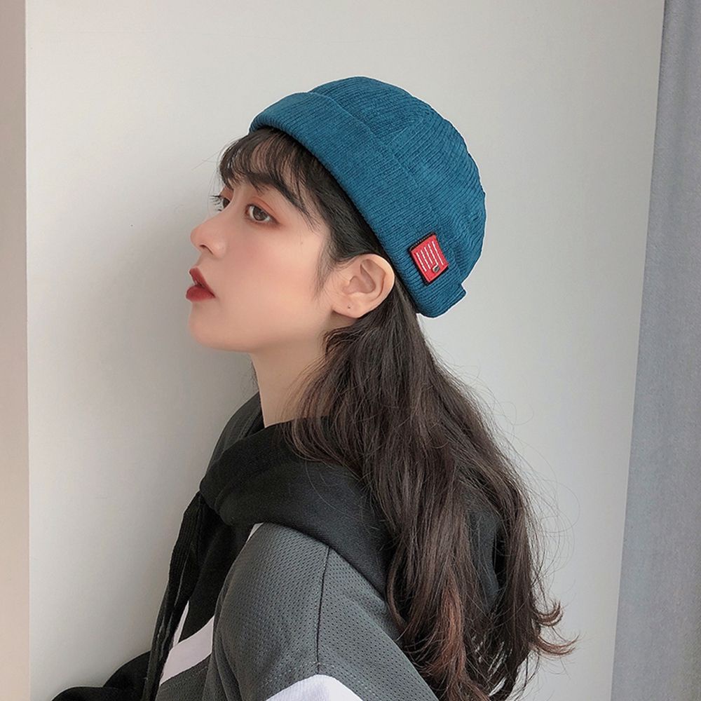 Mũ beanie in chữ/ hình dưa hấu/ đầu lâu phong cách Hàn Quốc đơn giản thời trang cho nam và nữ