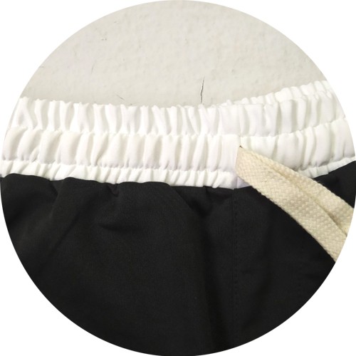 Quần short 2v unisex line sọc thể thao ống rộng vải poly 2 da 4 chiều | BigBuy360 - bigbuy360.vn