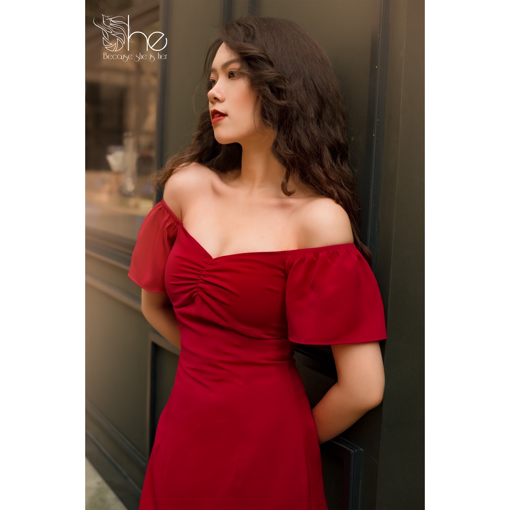 Đầm váy sexy hoa nhí She,váy nữ ngắn voan dễ thương mặc 2 kiểu đi chơi SDX106