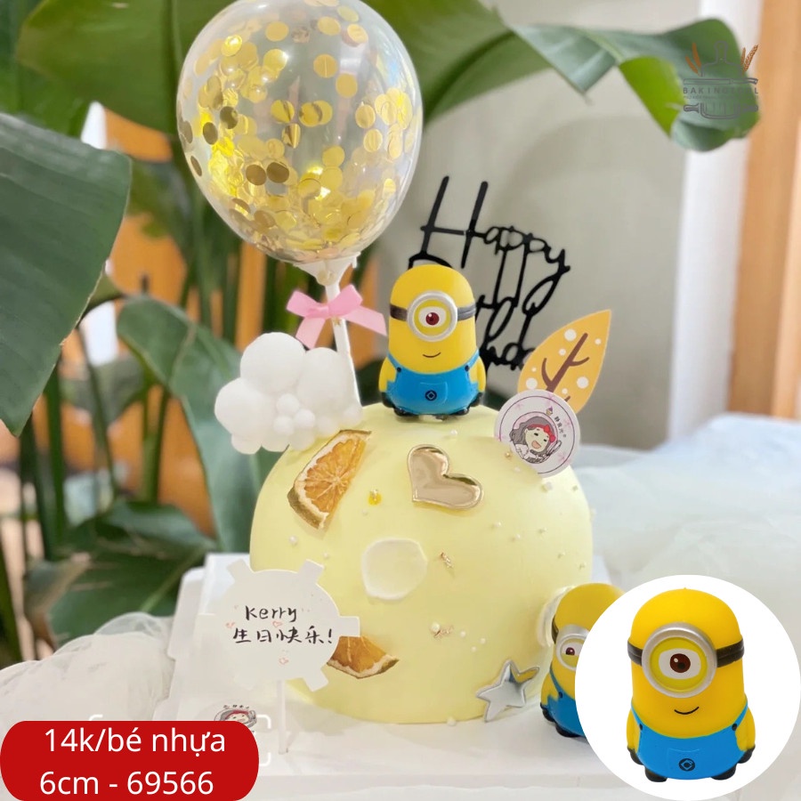trang trí bánh mô hình minion nhựa