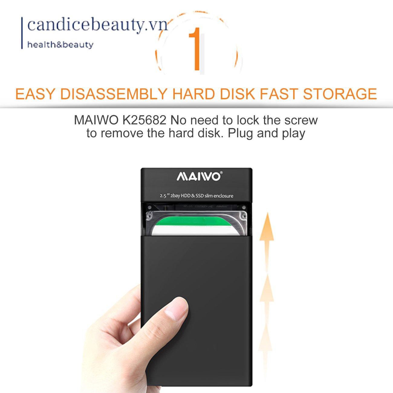 Ổ Cứng Ngoài Candicebeauty K25682 Dual Bay Hdd Ssd Usb3.0