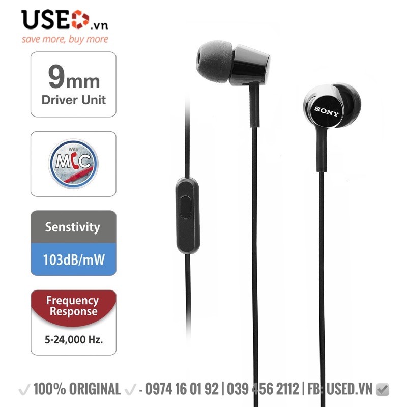 Tai nghe Sony MDR-EX155AP [ USED.vn ]