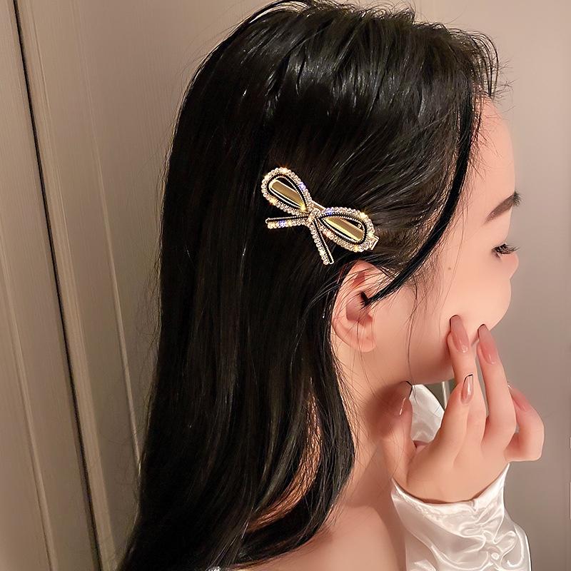 Korean ladies fashion accessories sweet and lovely flower pearl bow
