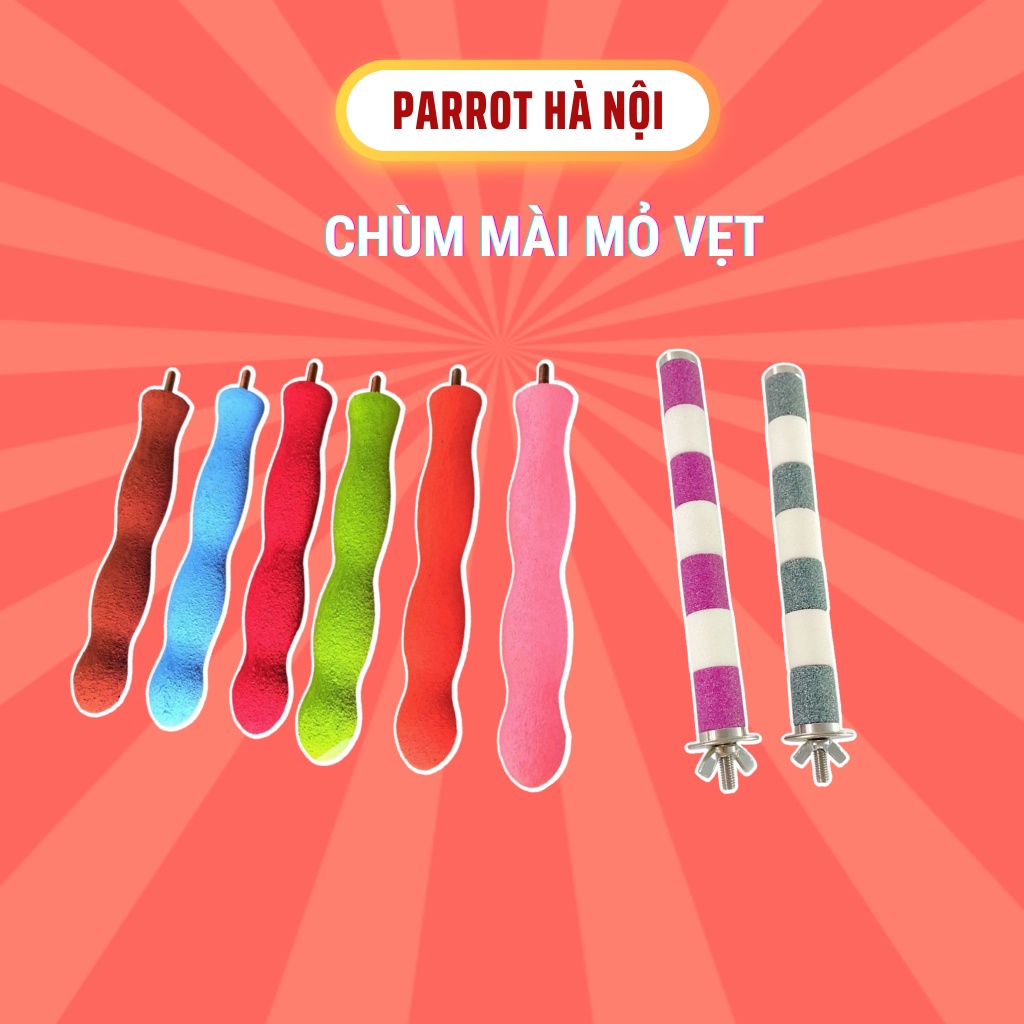 Cầu mài móng cho vẹt, phụ kiện thú cưng, chất liệu an toàn, nhiều màu sắc