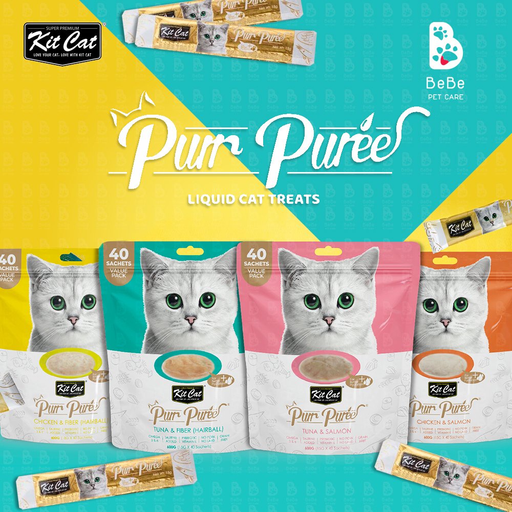 [Combo 20-40 Tuýp] Súp Thưởng KITCAT PURR PUREE Cho Mèo Mọi Lứa Tuổi