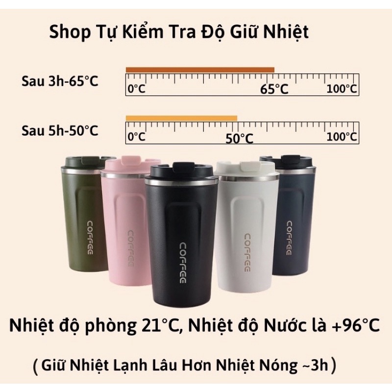 Bình Giữ Nhiệt COFFEE Phong Cách Nhật Bản cực sịn 510ml Inox 304